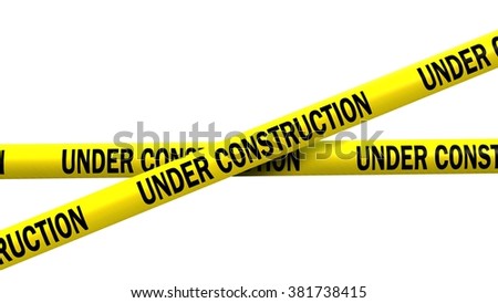 
under construction tape - isolated