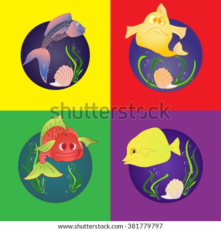 Set marine fish