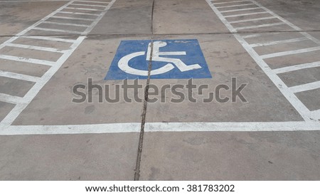 parking for people with disabilities- parking for people with disabilities sign
