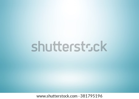 Light blue gradient abstract background / blue room studio background