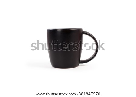 cup of coffee on a white background Royalty-Free Stock Photo #381847570