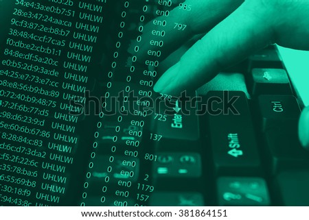 Computer keyboard with program code