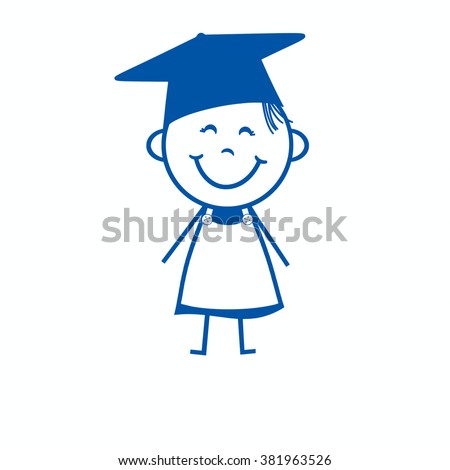Stick Figure Girl - Graduation