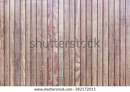 Wooden surface of the long, narrow boards