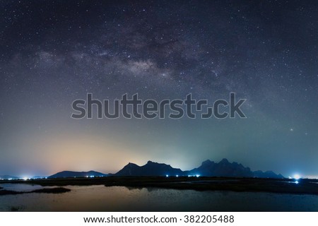 Milky Way at Sam Roi Yot, Prachuap Khirikhan Province , Thailand