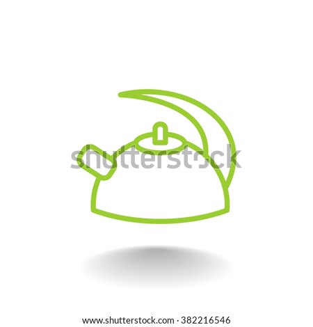 Teapot , kettle, tea kettle vector icon