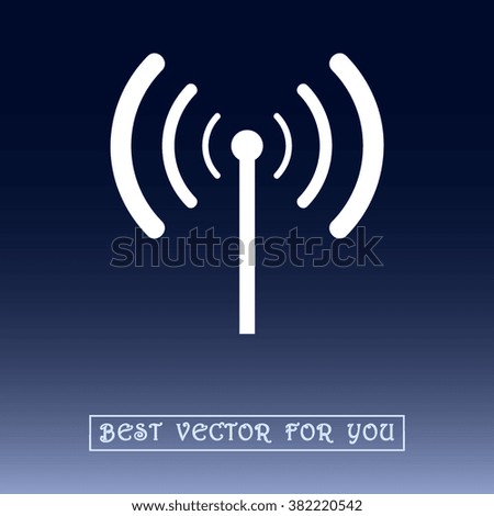 Wireless sign icon, vector illustration. Flat design style 