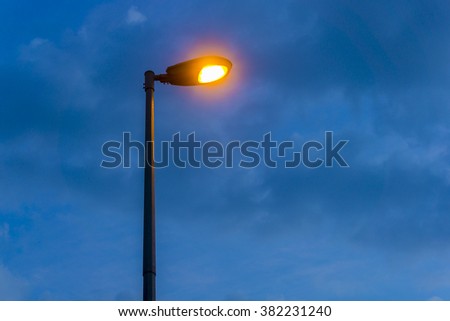 streetlight on beautiful sky background