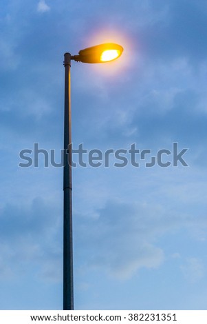 streetlight on beautiful sky background