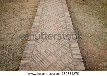 vintage bricks walkway