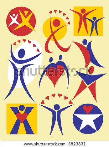 A fourth collection of 10 people symbols. Vector also available.