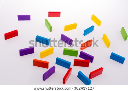 Color dominoes on a white background