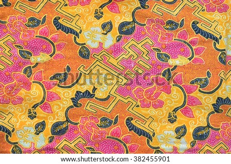 detailed pattern of batik cloth