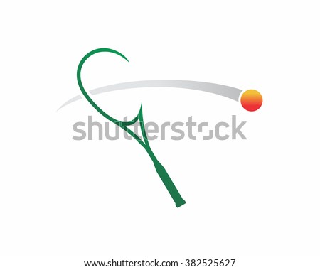 racket sport equipment image icon vector
