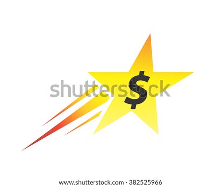 dollar star image icon vector