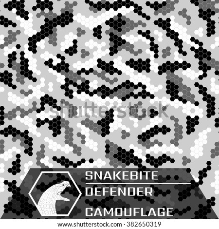 Snakebite. Defender.
Texture of urban camouflage. Seamless Pattern.