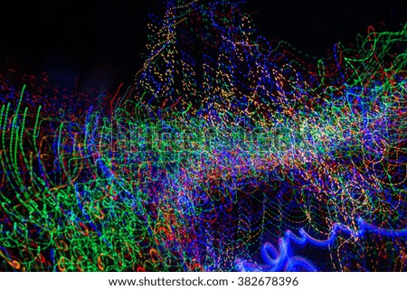 Light Painting by the camera movement of colorful background