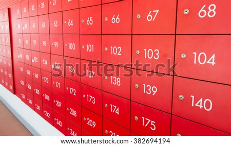 Postbox for rentals Royalty-Free Stock Photo #382694194