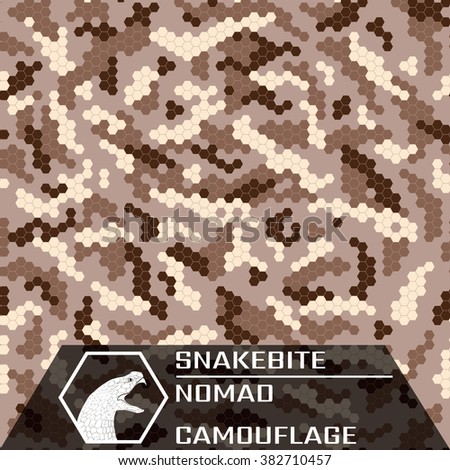 Snakebite. Nomad.
Texture Of Desert Town. Seamless camouflage pattern.