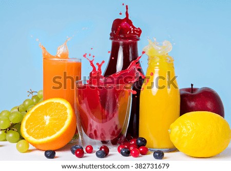 art image a lot of healthy  juices