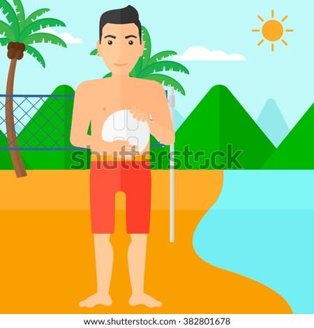 Beach volleyball player.