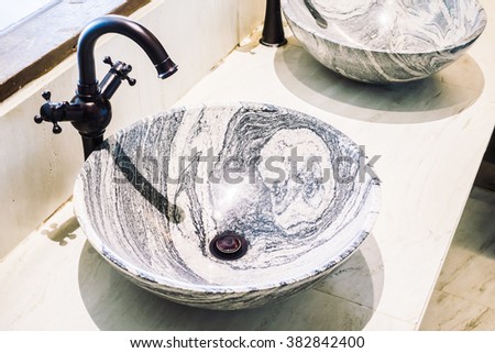 Faucet sink decoration in bathroom interior - Light Vintage Filter