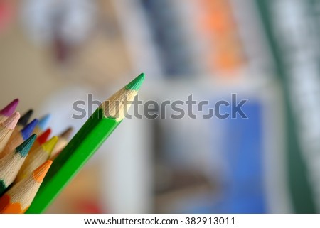 A light green watercolor pencil.