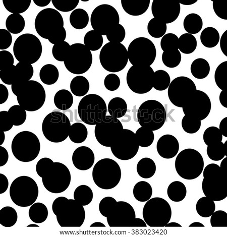 abstract blot of dots on black background, vector illustration