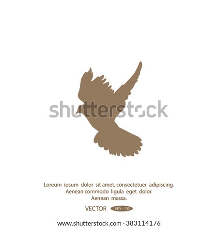 Dove of Peace vector icon