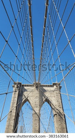 Famous Brooklyn Bridge in NYC, USA