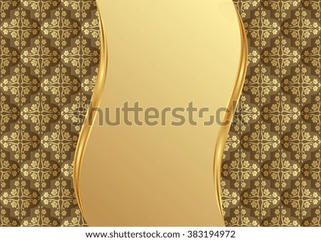 golden background with antique pattern