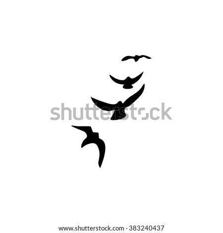 Bird crow icon. Simple illustration.