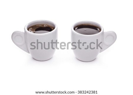 cup coffee   isolated on white background 