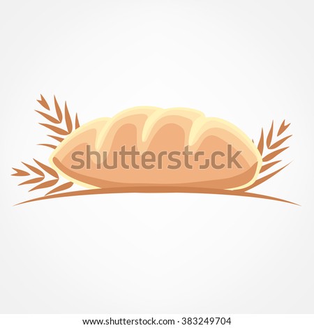 bread and wheat symbol. vector illustration.