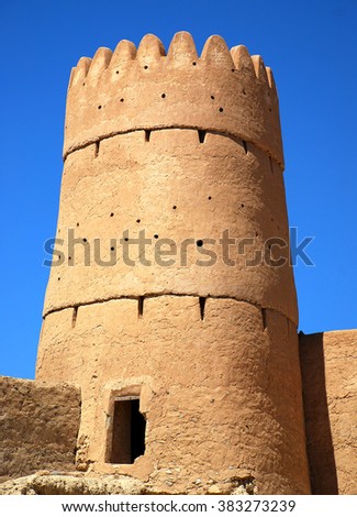 Fort in Jalan Bani Bu Ali, Sultanate of Oman, Middle East, Arabian Peninsula, Asia