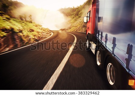 Transport truck Royalty-Free Stock Photo #383329462