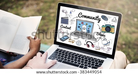 Community People Connection Social Network Concept Royalty-Free Stock Photo #383449054