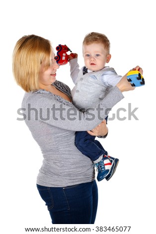 Picture of a young mother with her adorable son