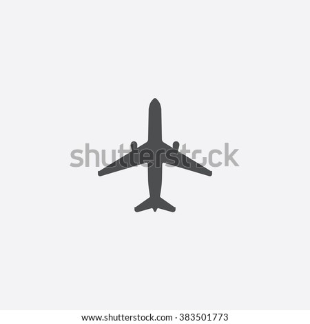 Vector airplane Icon Royalty-Free Stock Photo #383501773