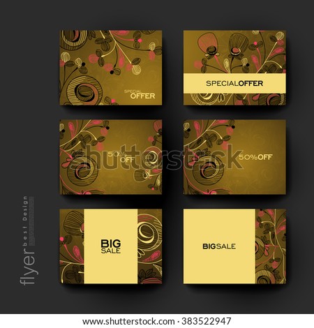 floral ornament vector brochure template. Flyer Layout. Creative modern design
