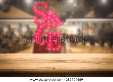 sale sign blurred background