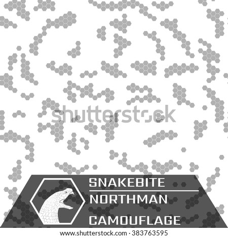 Snakebite. Northman.
Texture of snow camouflage. Seamless Pattern.