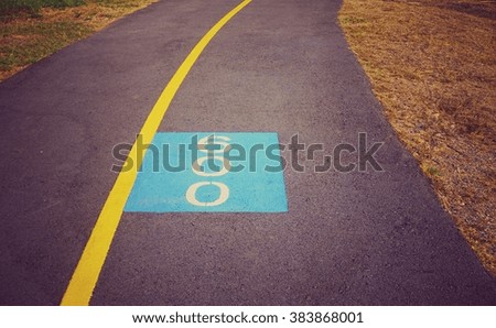 Yellow line on grunge road