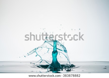 water drop collision on a background wet