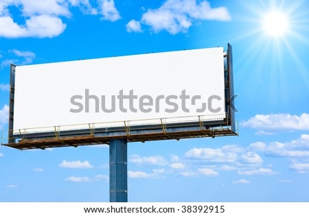billboard and sun