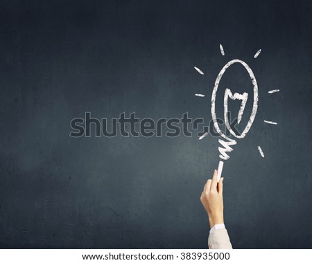 Bulb as symbol of great idea