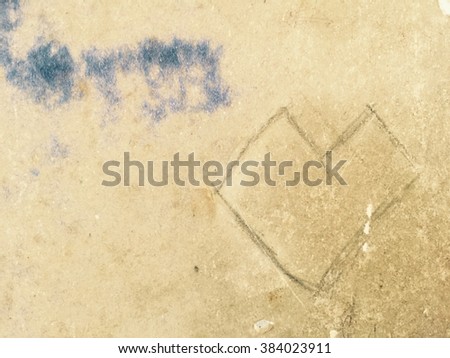 Love Heart hand Scratch on wall grunge textured background.