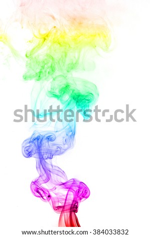 colored smoke isolated on white background, Abstract smoke,Abstract smoke wave