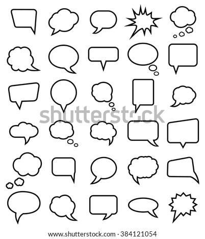 Speech bubble collection. Vector illustration