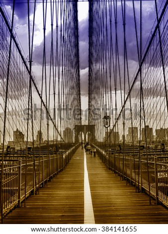 The Brooklyn Bridge, NYC.